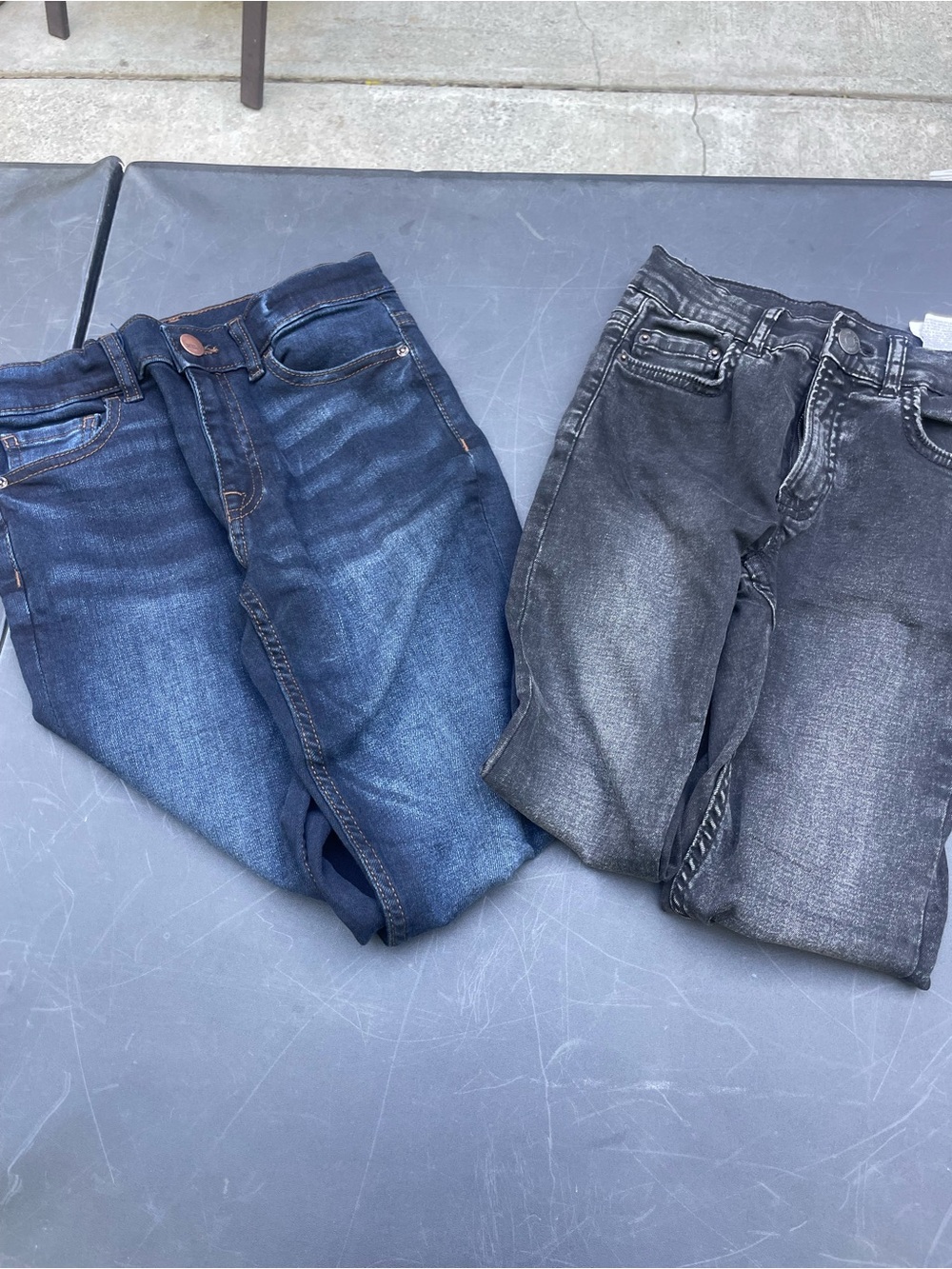 Zara Casual Denim Jeans Duo - Blue and Washed Black